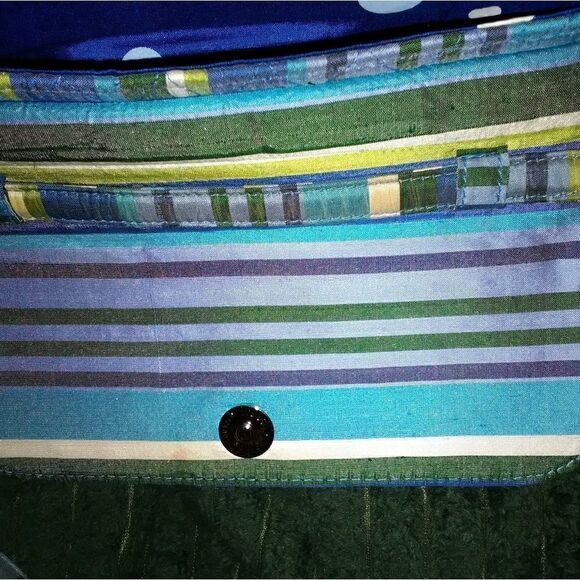 ⬇️⬇️⬇️Vera Bradley Blue Striped Clutch - Picture 5 of 7